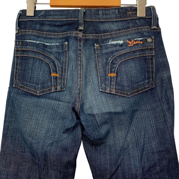 Fidelity Bella Donna Bootcut Jeans Womens 25 Blue Y2K Vintage USA/Japan Low Rise - Picture 3 of 7